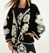 Farm Rio - Floral Arabesque Fleece Coat