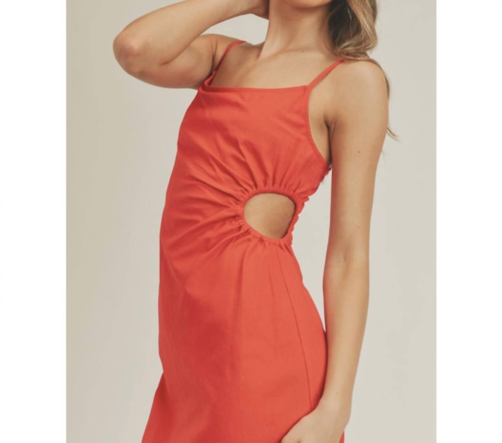 Lush - Crimson Cutout Dress
