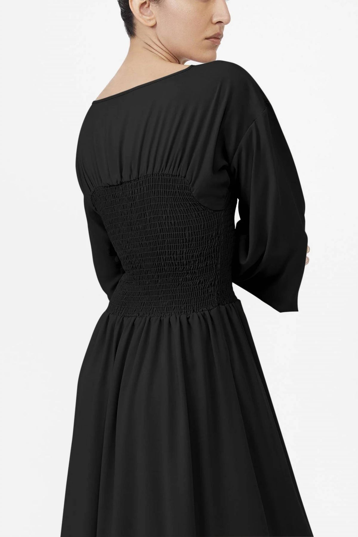 Dāl The Label - Smocked Cupro Midi Dress