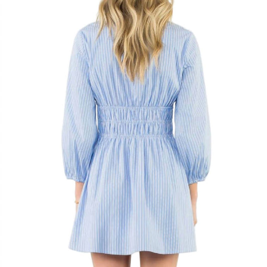 Thml - Smocked Waist Striped Mini Dress