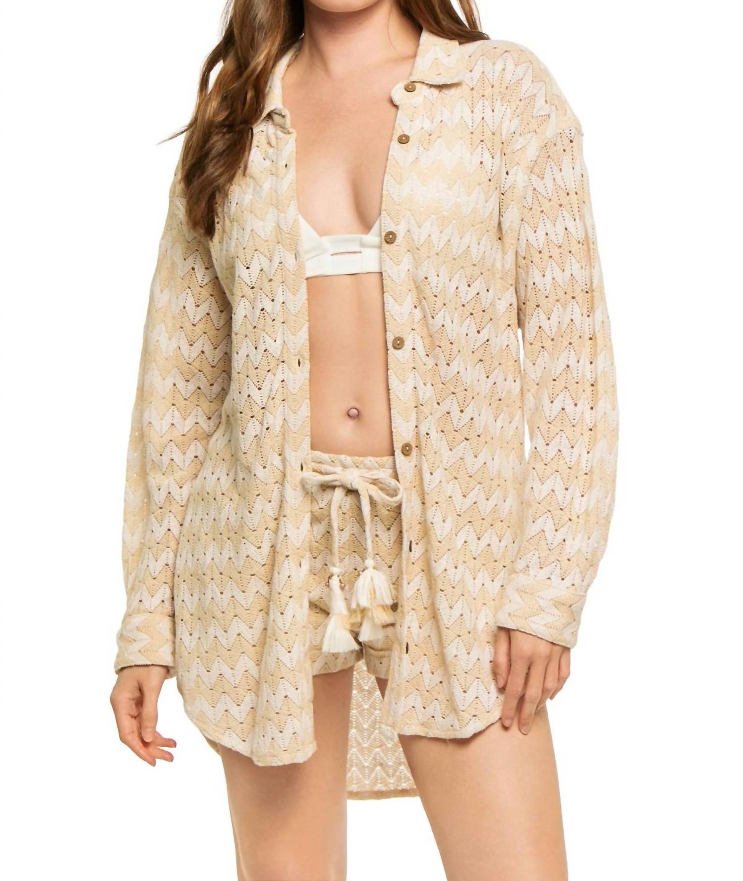 Surf Gypsy - Cabana Stripe Button Up