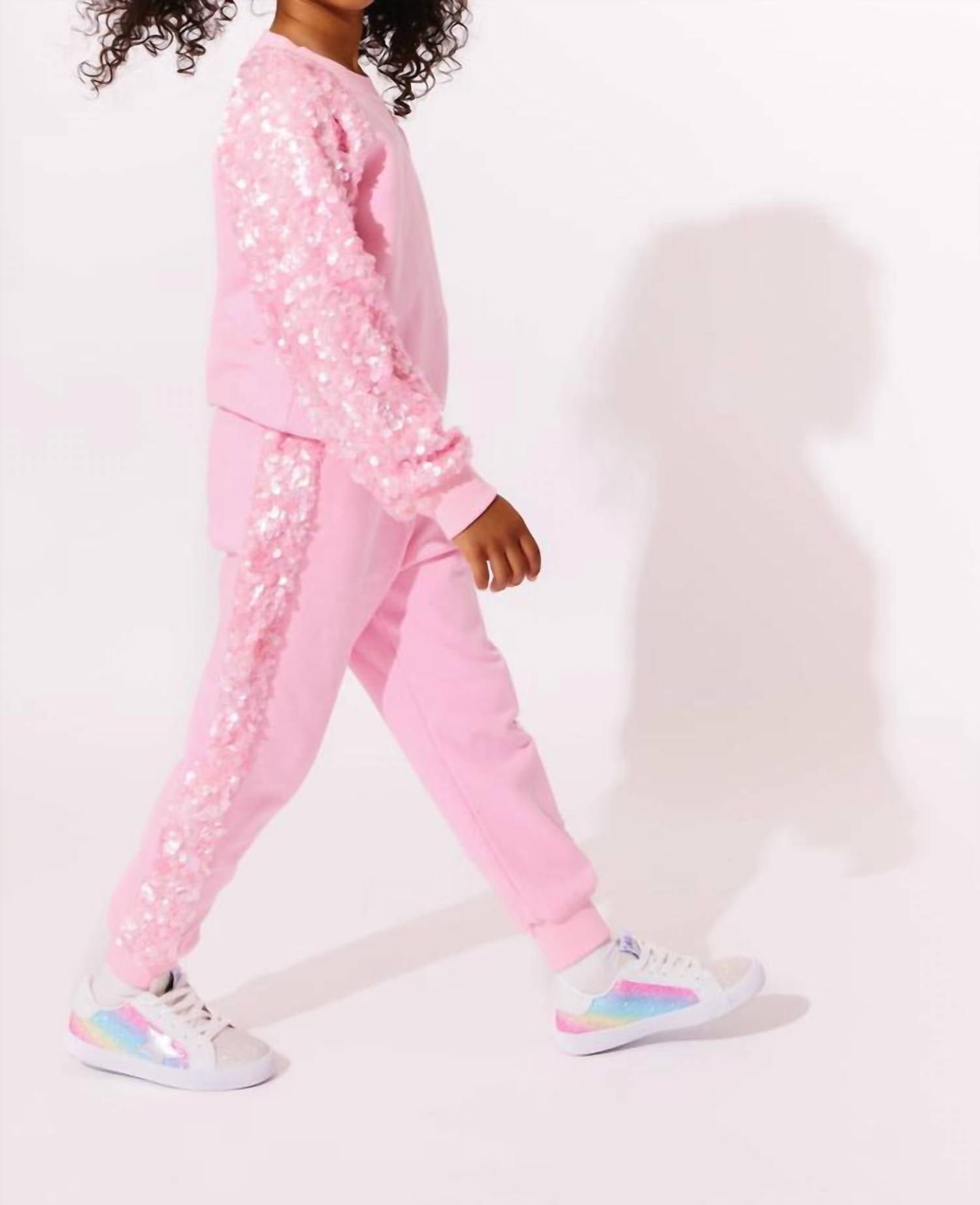 Lola + The Boys - Girls Sequin Joggers Set