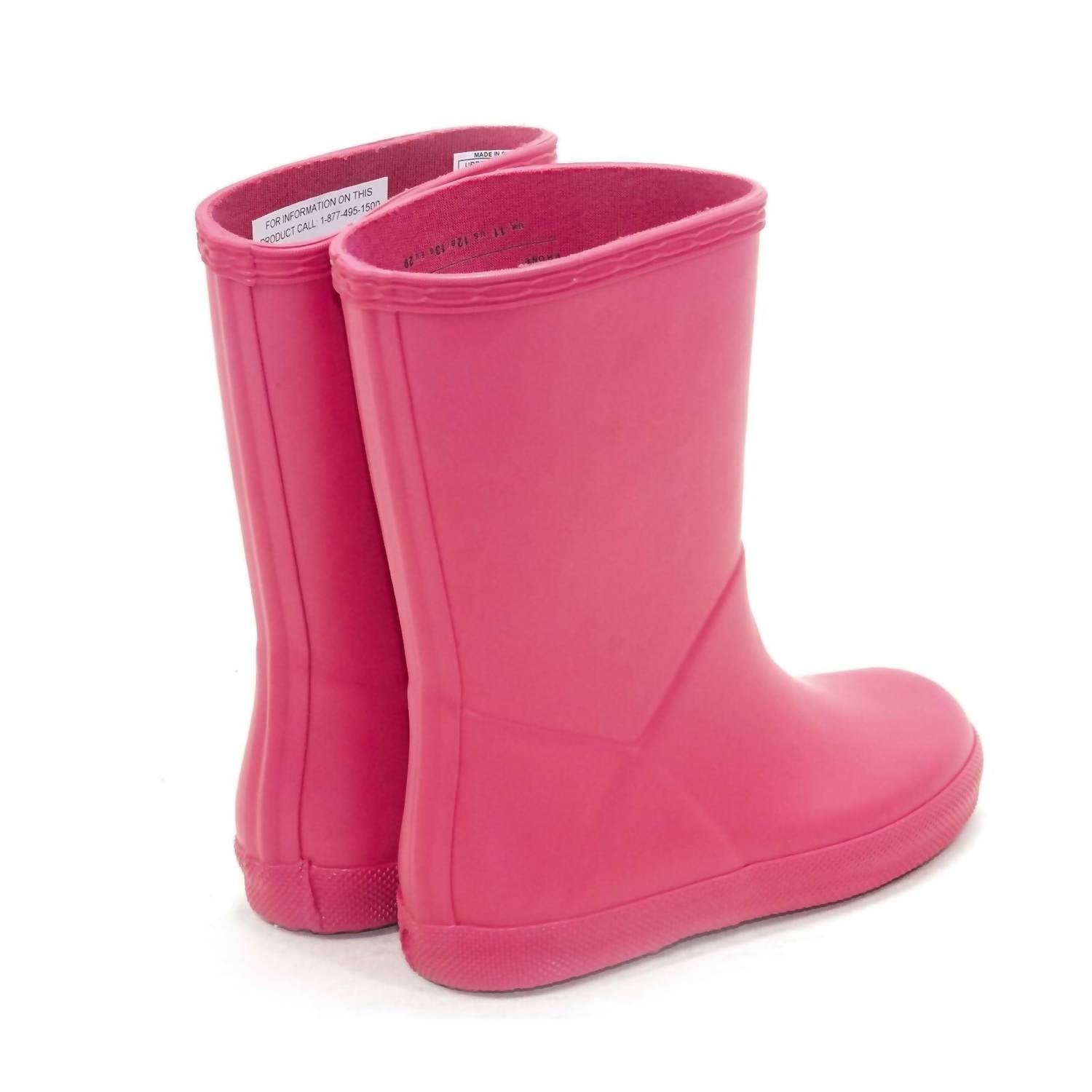 HUNTER Girls First Classic Rain Boots in bright pink - kids' shoe - detail view