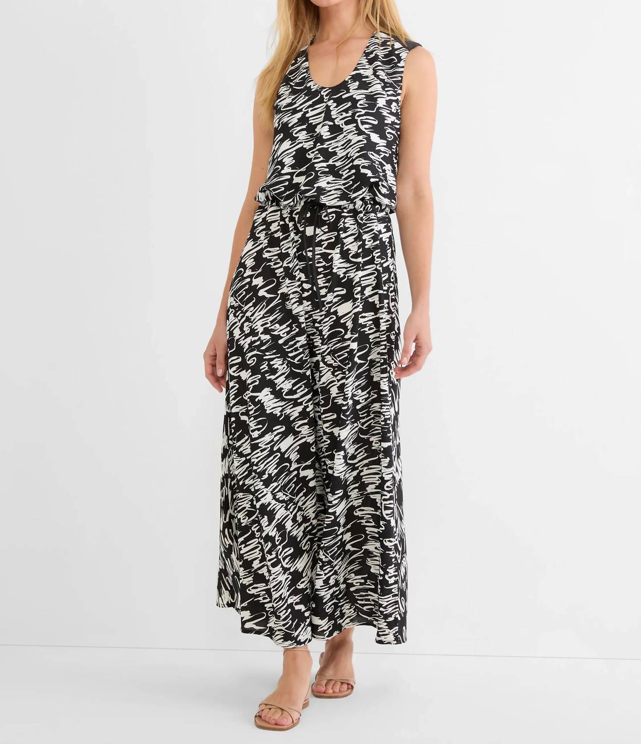 Nic + Zoe Cursive Margot Dress in black multi - women's dress