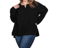 Cotton Bleu - Classic Cotton Gauze Pullover Top