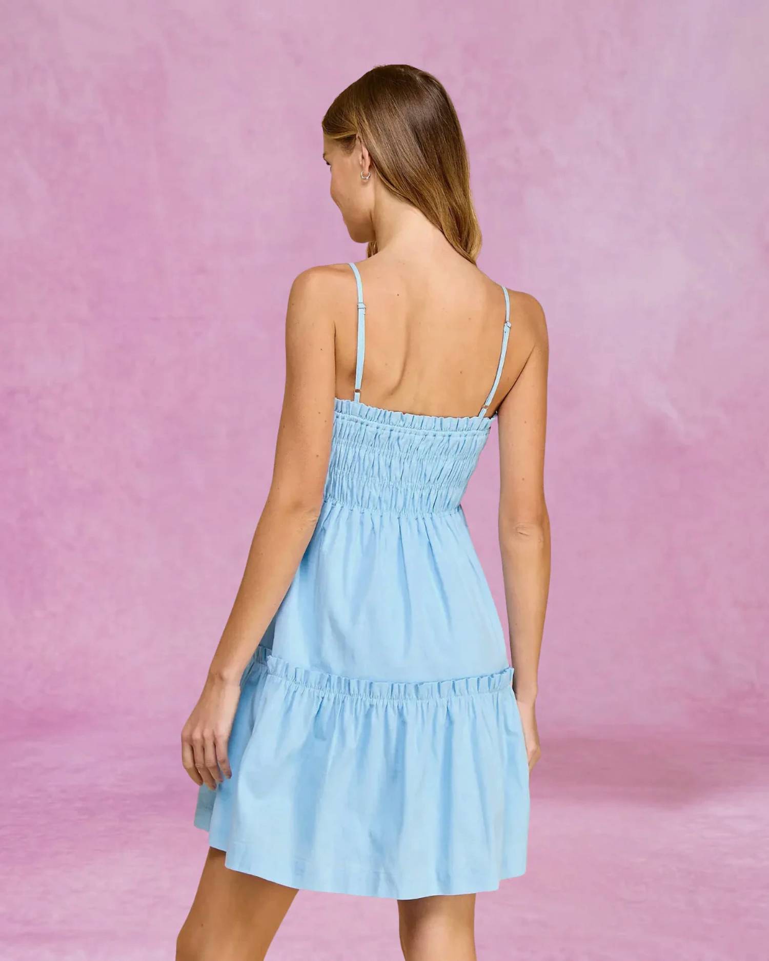 Tcec - Spaghetti Strap Ruffle Trim Dress