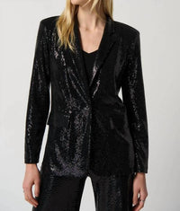 Joseph Ribkoff Women's Long Sleeve Blazer in black - women's jacket