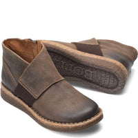 Born Women's Wet Weather Distressed Booties in grey distressed - women's shoe - detail view
