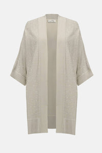 Joseph Ribkoff - Sweater Knit Cover Up With Iron On Detail