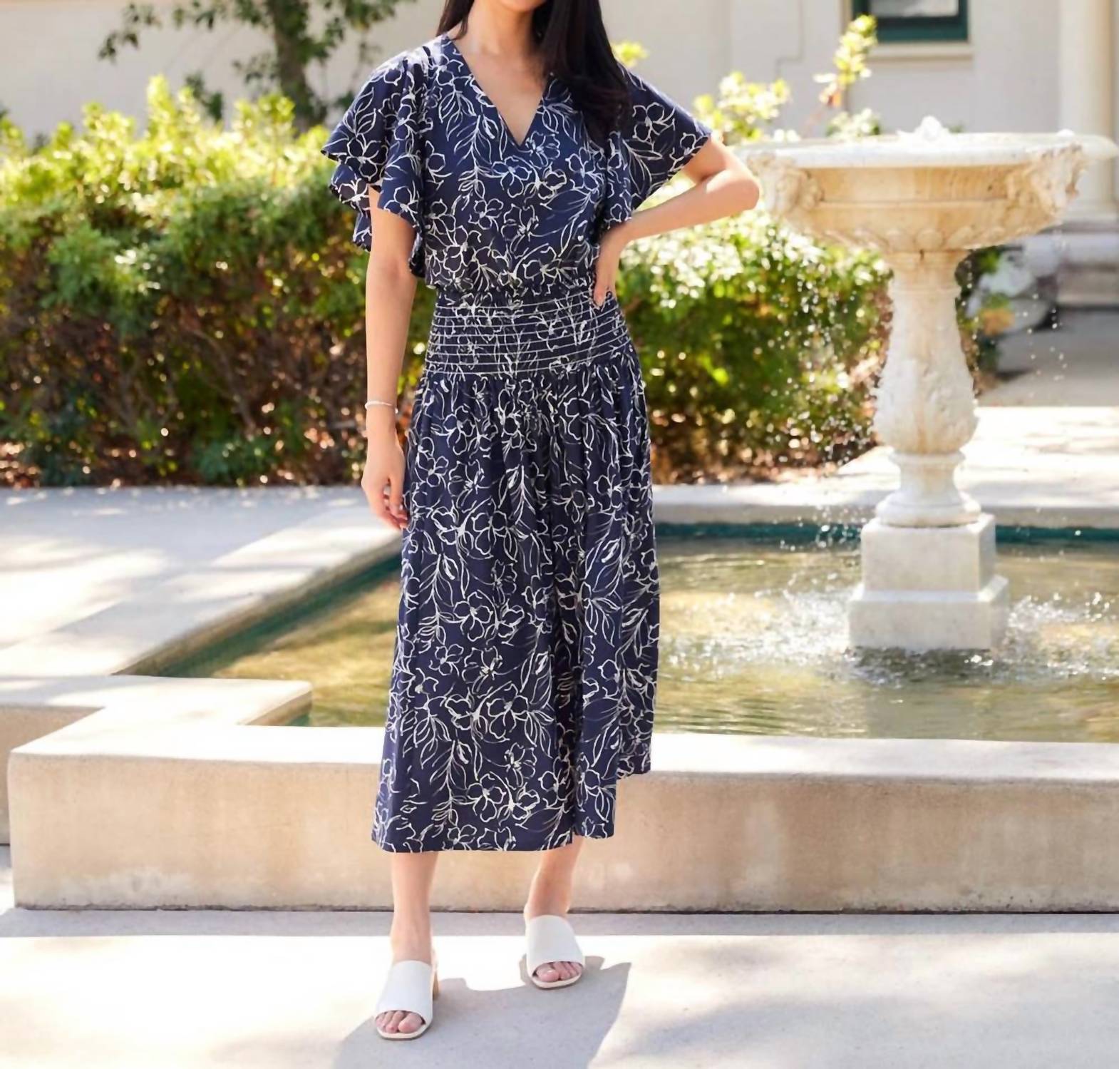 Karen Kane - Smocked Waist Midi Skirt