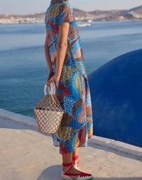 Oliphant - Short Sleeve Shift Midi Dress