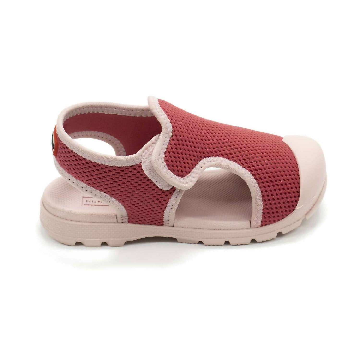 HUNTER Girls Mesh Outdoor Walking Sandals in rowan pink 1 - kids' sandal - alternate view