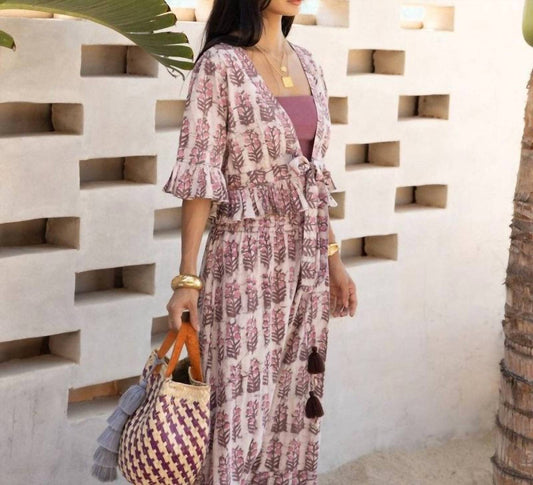 The Fox And The Mermaid - Dabu Block Matching Skirt Set