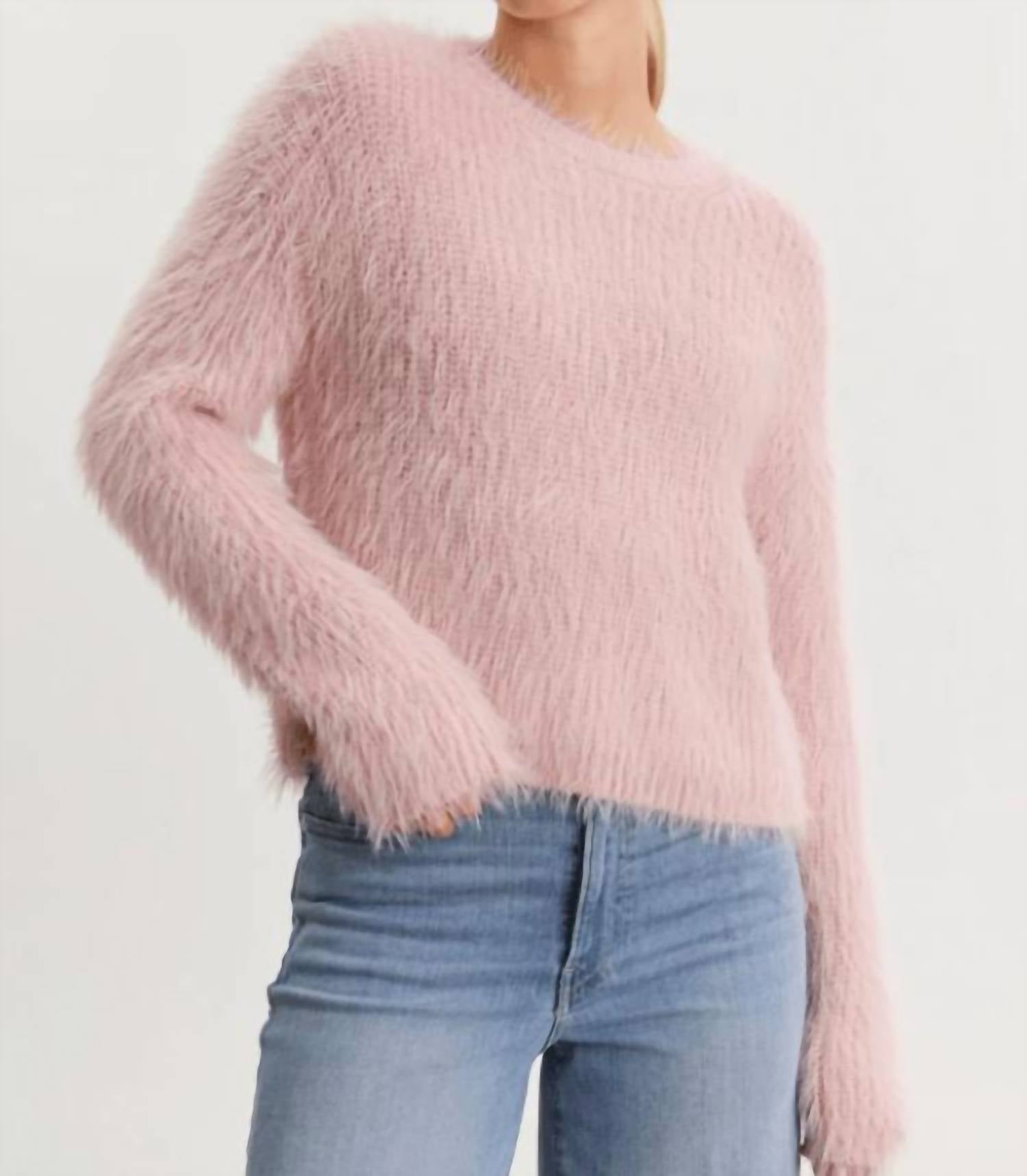 Velvet By Graham & Spencer - Mayle Feather Yarm Crew Sweater