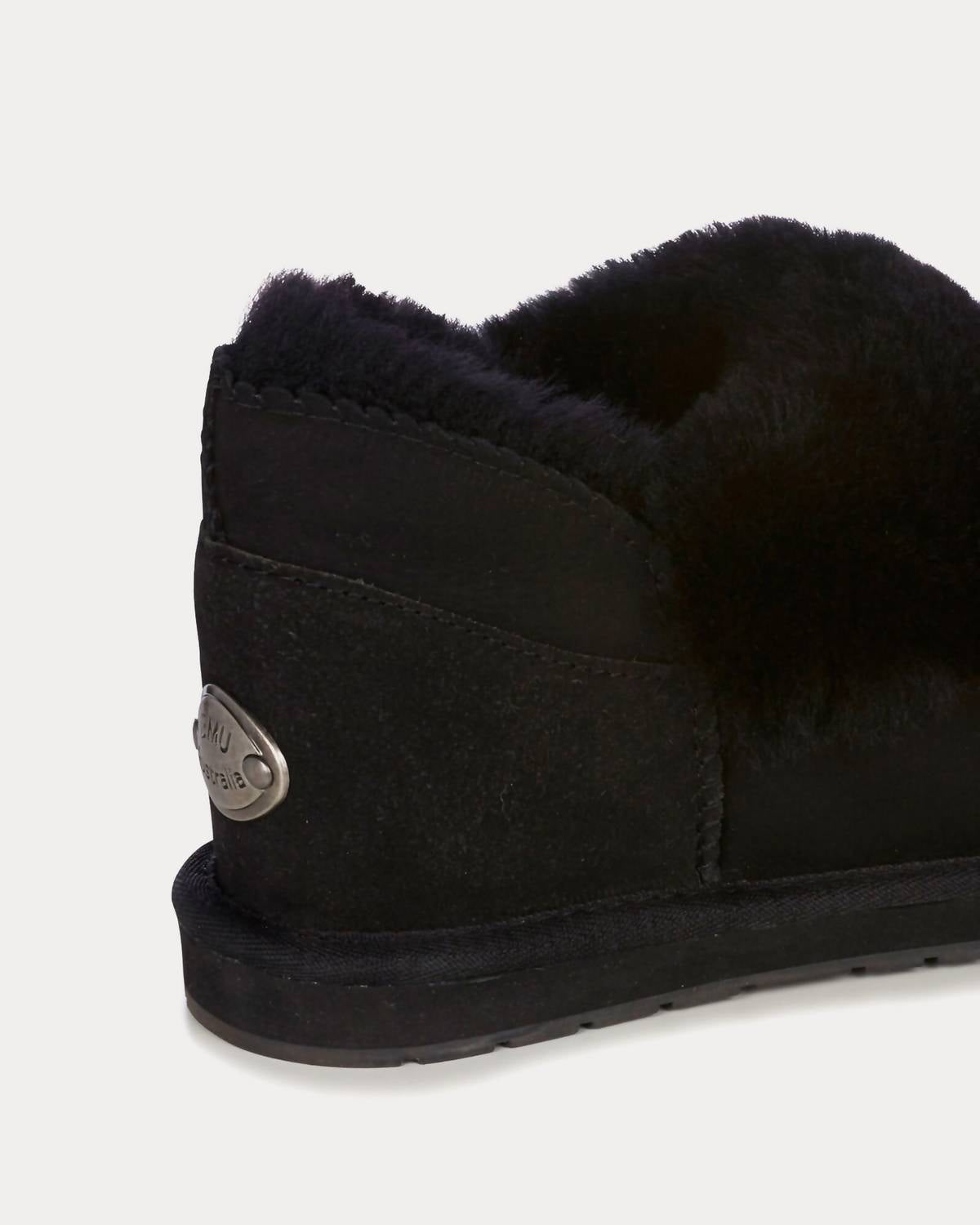 EMU Australia Women's Platinum Mintaro Sheepskin Booties in black - women's shoe - detail view