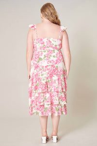Sugarlips - Truth Be Told Guayana Ruffle Tiered Midi Dress