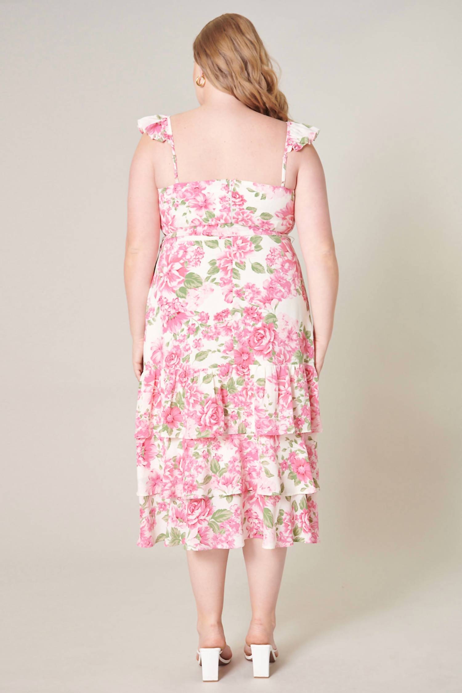 Sugarlips - Truth Be Told Guayana Ruffle Tiered Midi Dress