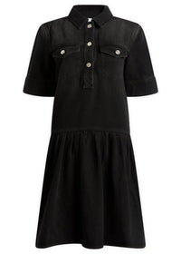 GANNI Future Soft Rigid Denim Mini Dress in washedblack - women's dress - view 5