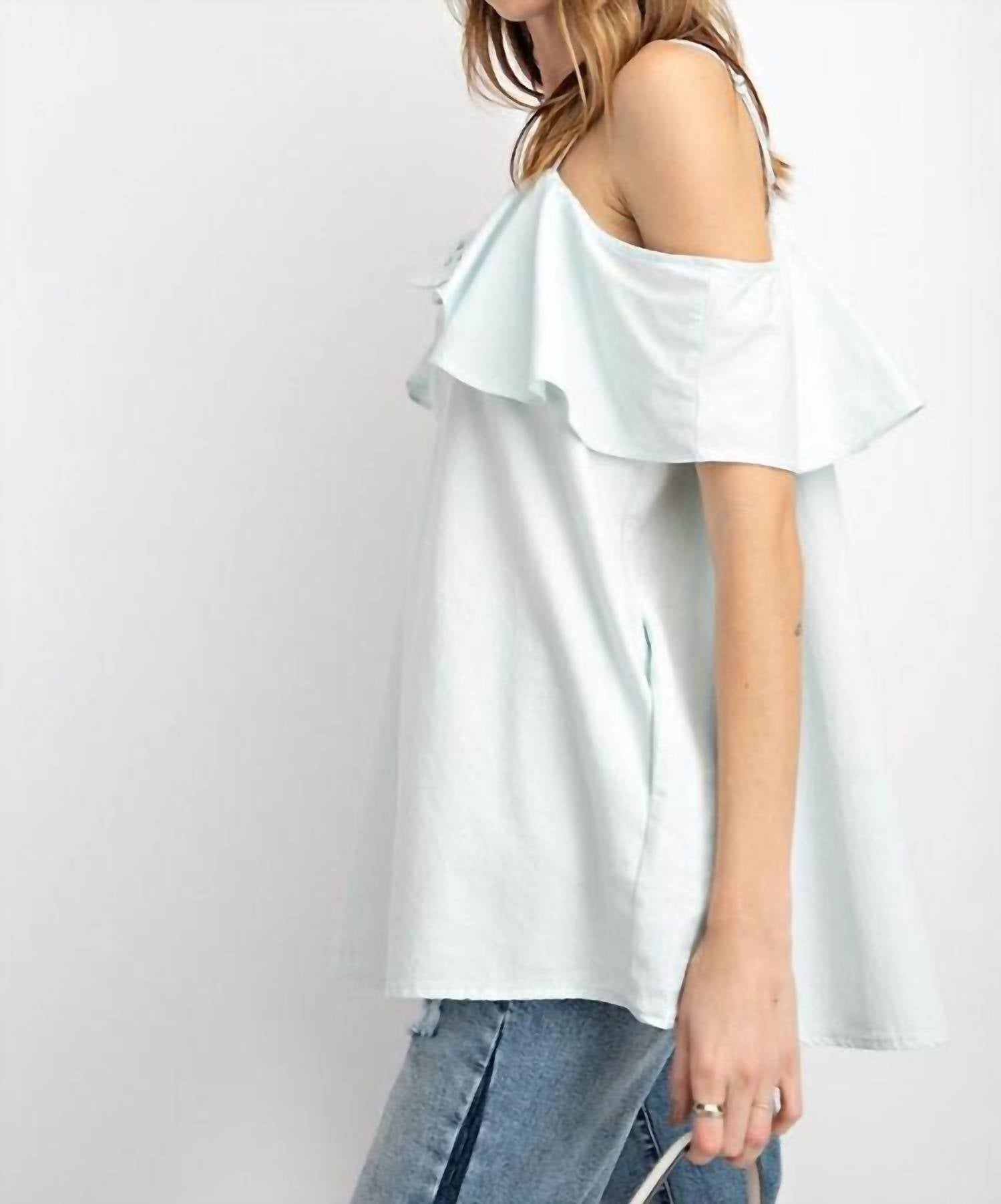 Easel - Bow Off-the-shoulder Top