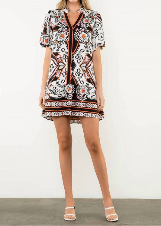 Thml - Exotic Puff Sleeve V-neck Dress