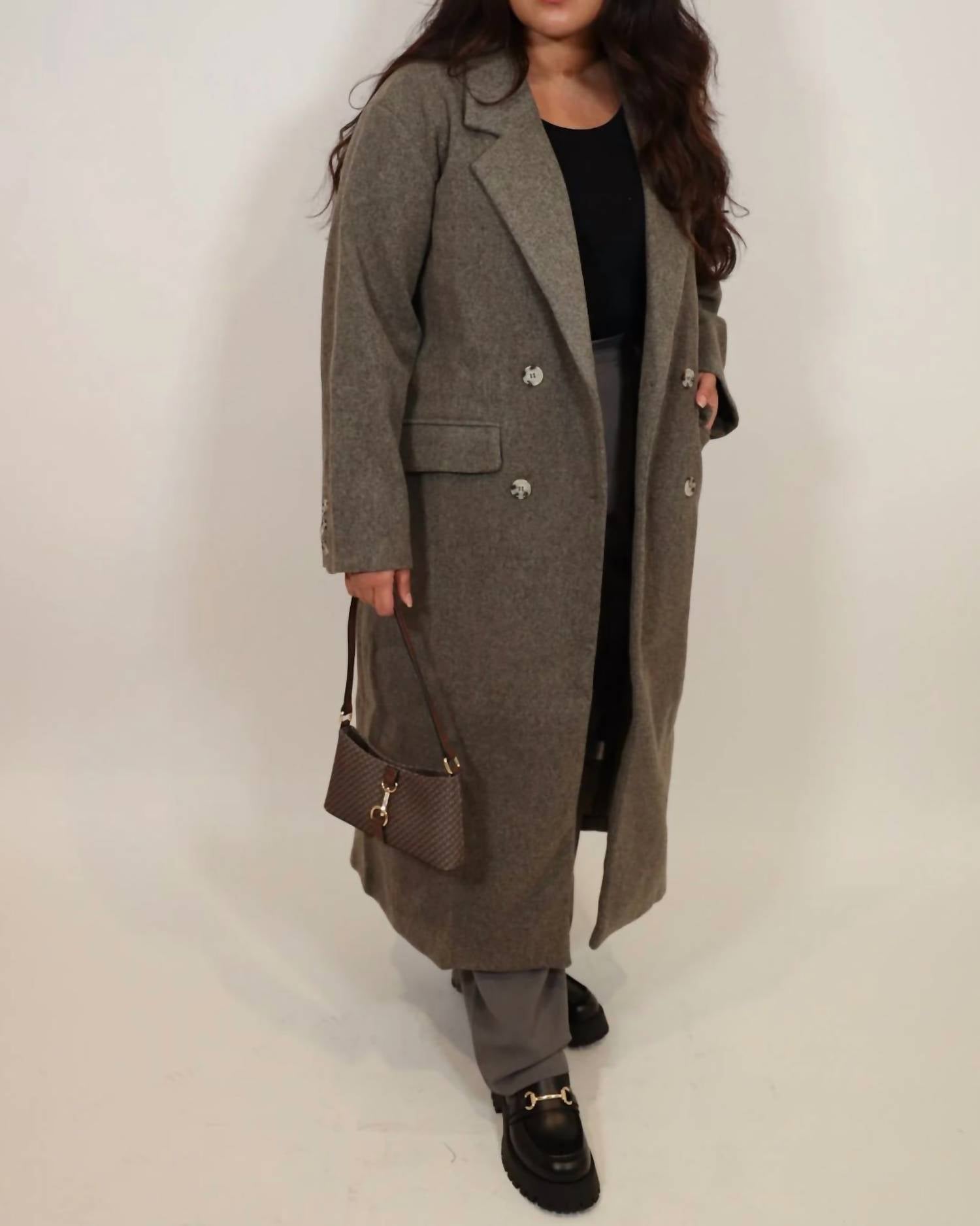 In-Loom - Double Breasted Lapel Duster Coat