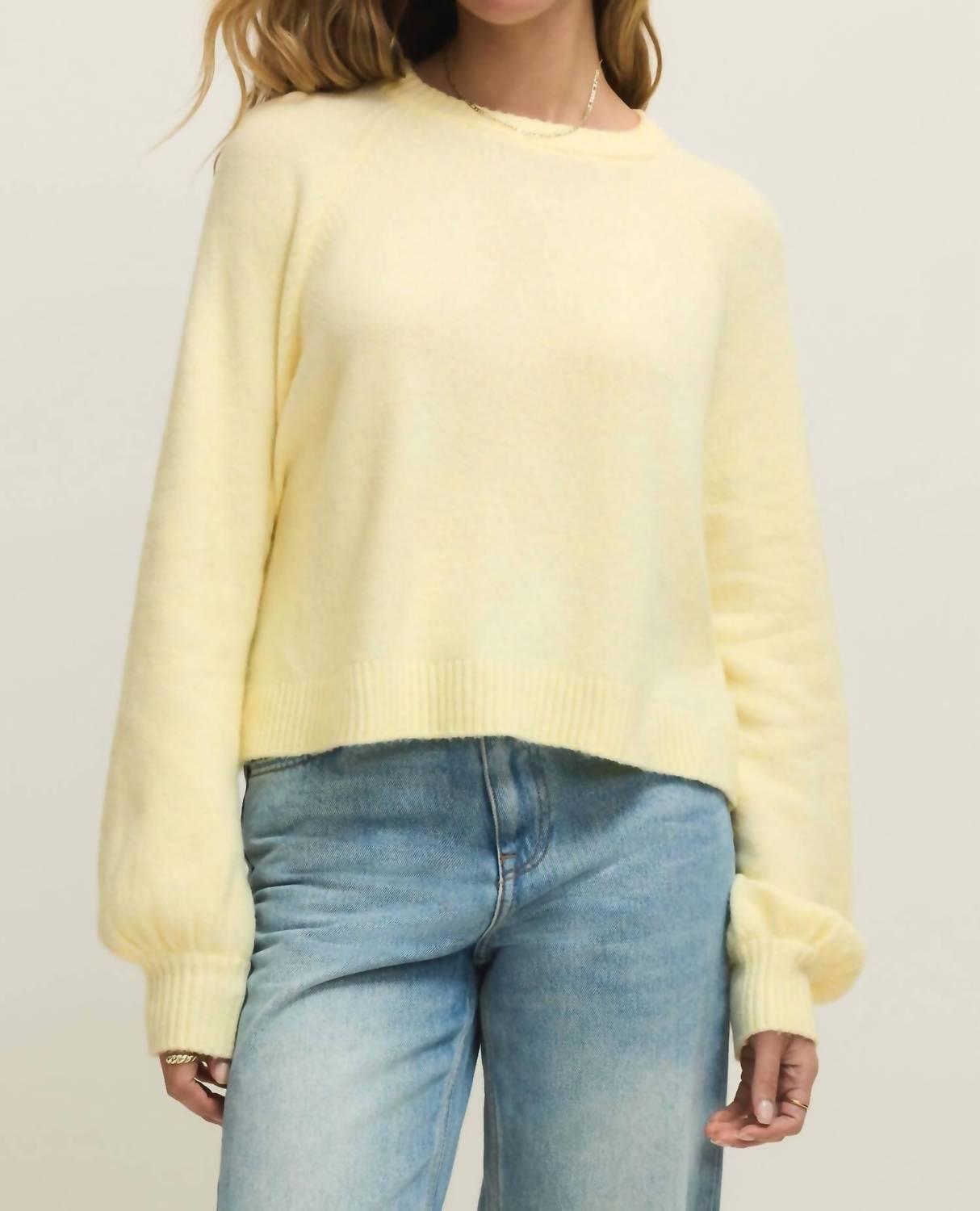 Z Supply Coming Up Crewneck Sweater in pineapple 1 - women's sweater