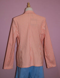 TANTRA Women's Pin Striped Jacket in orange - women's jacket - detail view