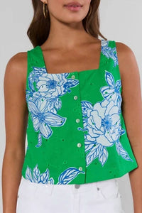 Entro - Sleeveless Floral Top