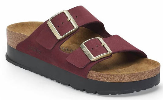 Birkenstock - Women's Arizona Flex Platform Nubuck Leather Zinfadel (Medium/Narrow)