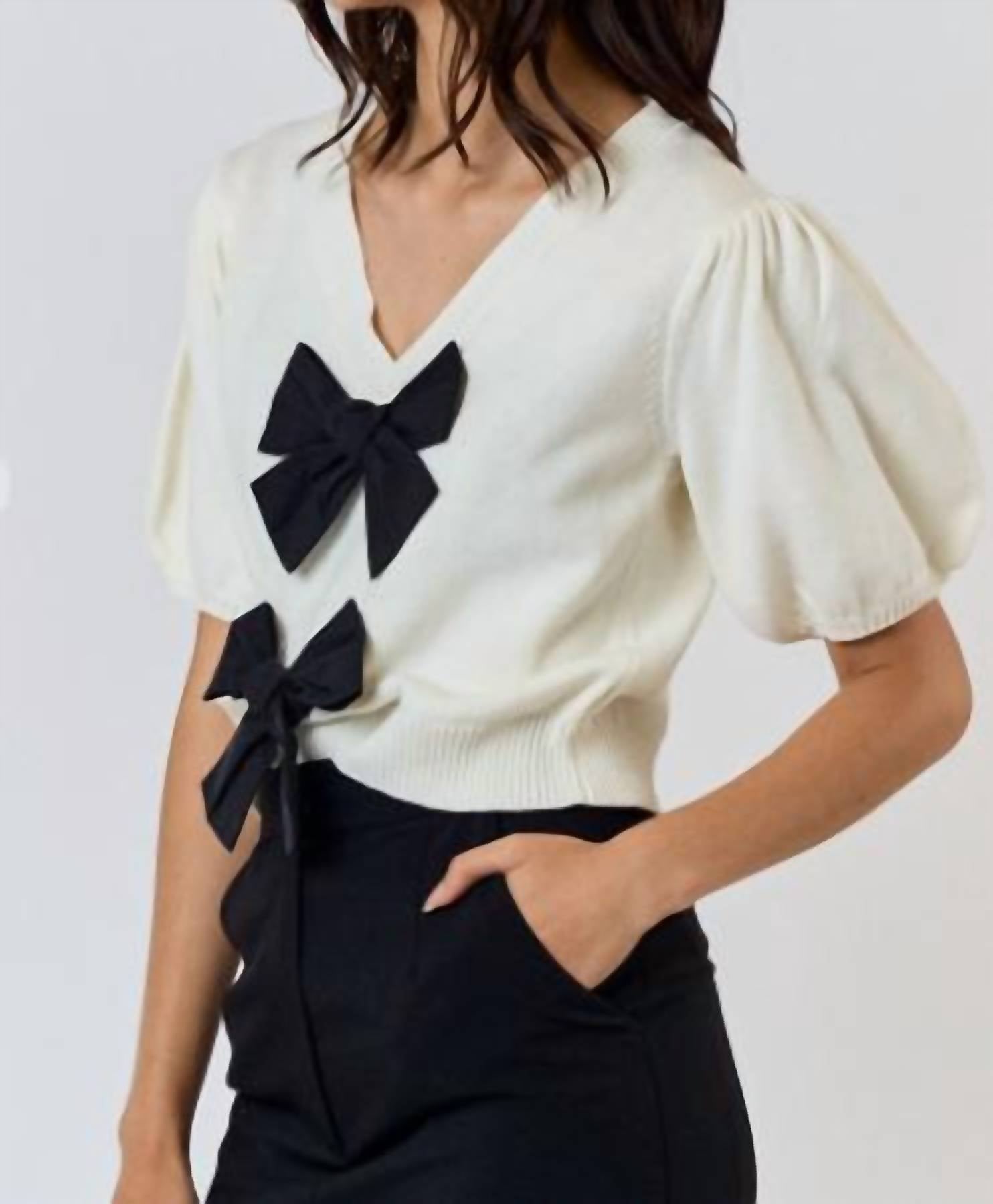 Lalavon - Bow'd Up Sweater