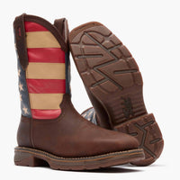 Durango Boots Men's 12" Workin' Rebel Patriotic Steel Toe Work Boot in westny - men's boots - alternate view