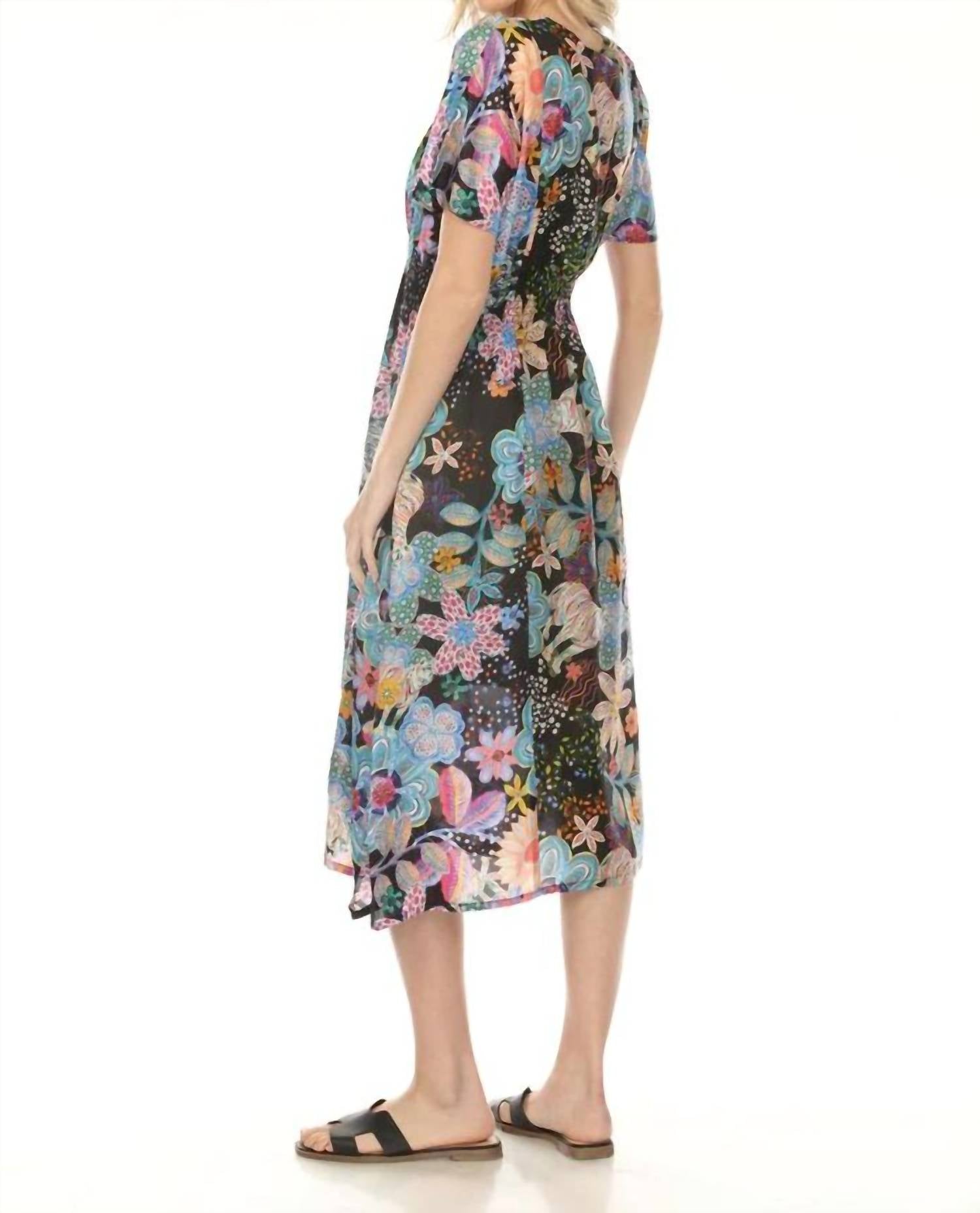 Johnny Was DAMARIS SLIP DRESS in caetena print repeat - women's dress - view 4
