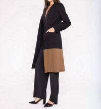 Ripley Rader - Ponte Knit Color Block Smoking Jacket
