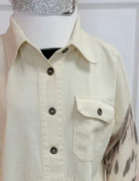 Umgee - Women's Leopards In Distress Shacket