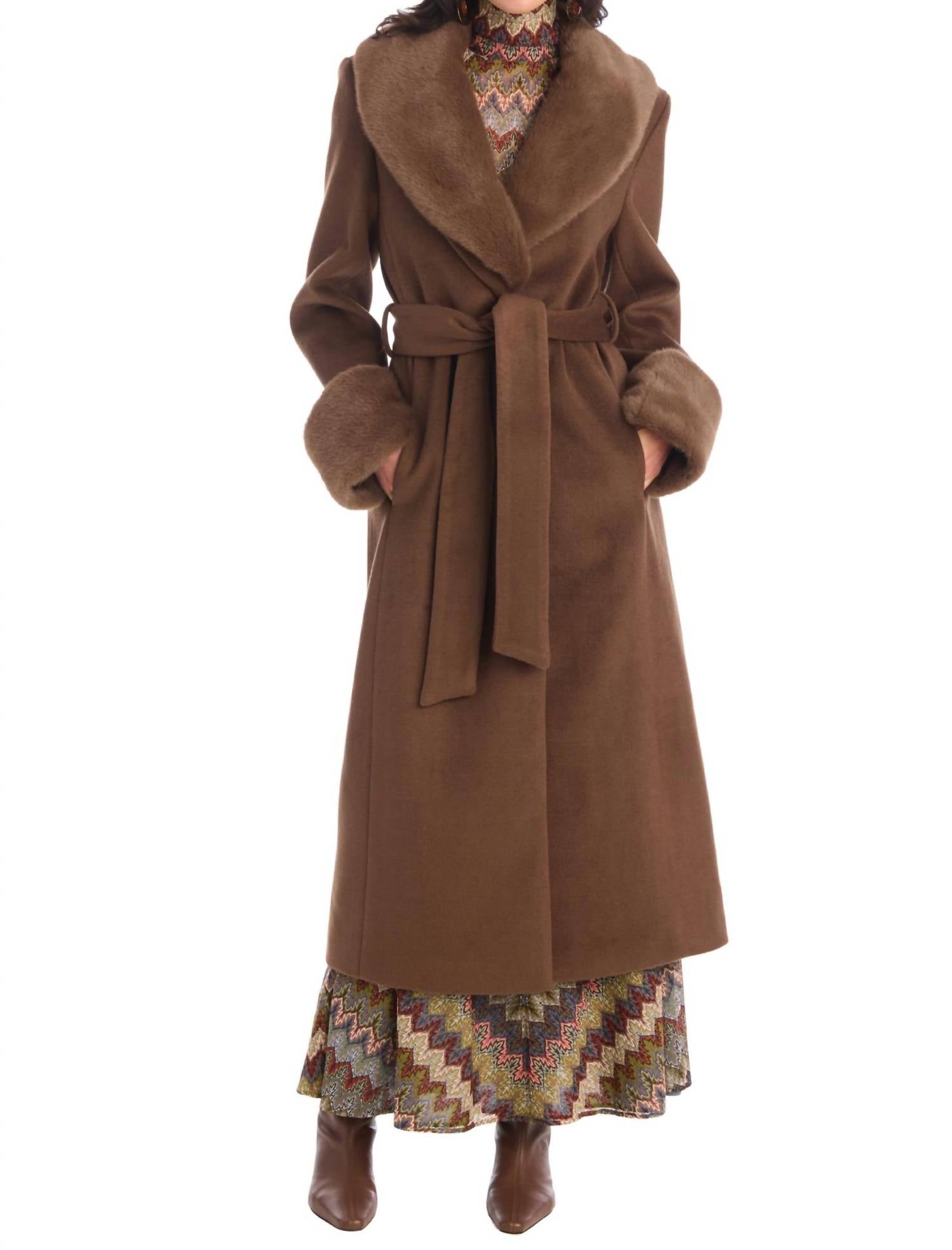 ALLISON NEW YORK Valencia Coat in mocha - women's jacket - view 6