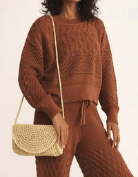 Z Supply - Women's Sand Dollar Mini Straw Crossbody Clutch Bag