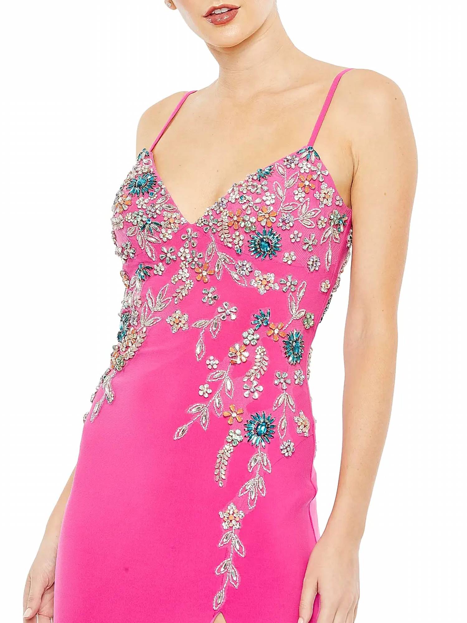 Mac Duggal - Floral Crystal Embellished Gown