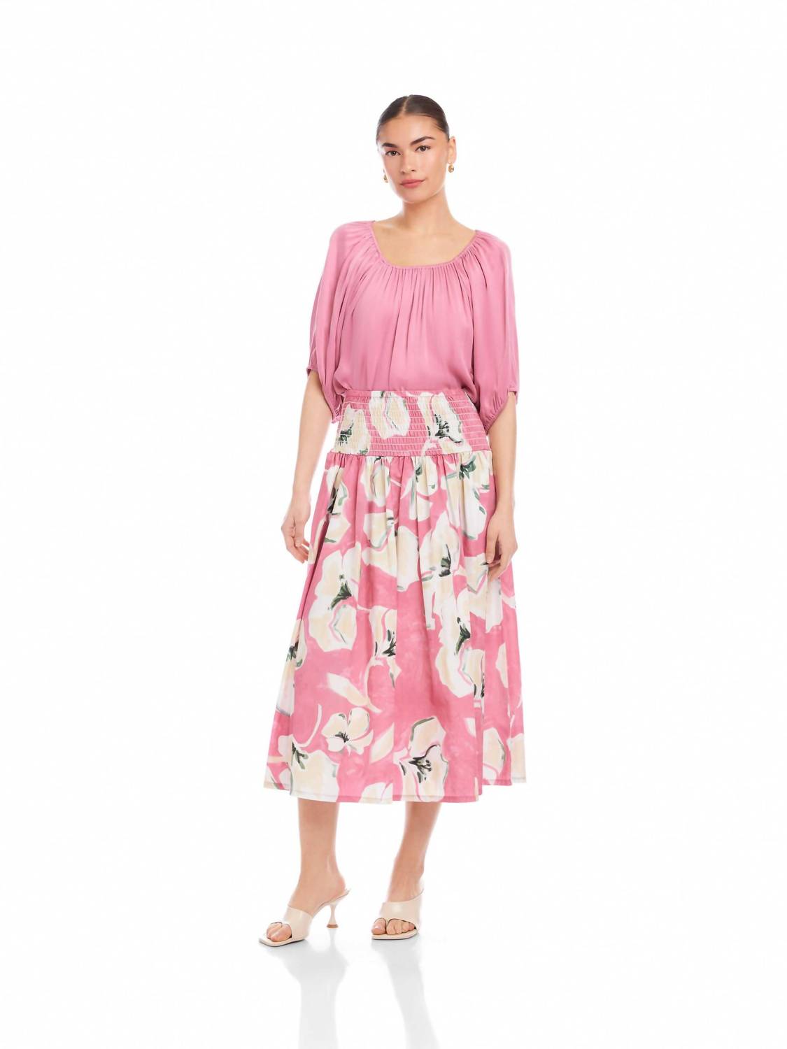Fifteen Twenty - Rhea Smocked Waist Skirt