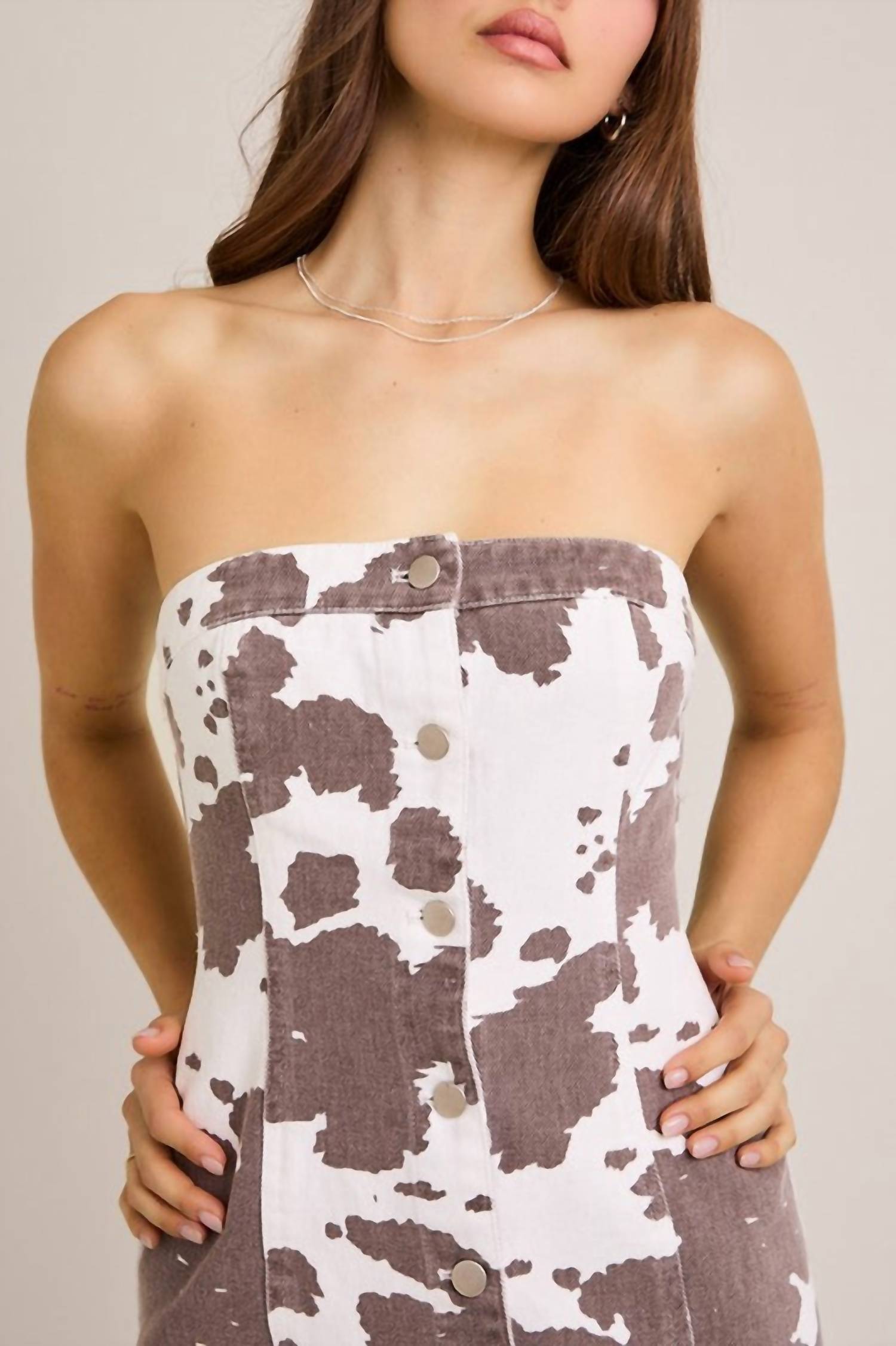 Le Lis - Texas Cow Print Mini Dress