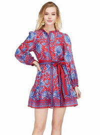 Joy Joy - Button Front Flutter Hem Dress