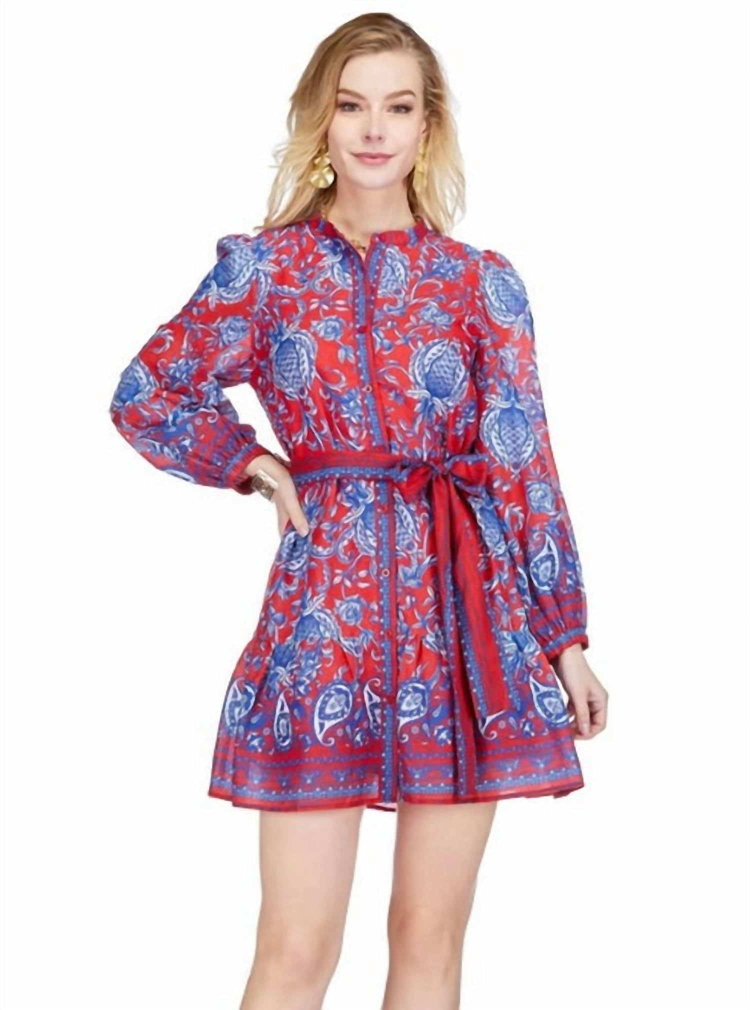 Joy Joy - Button Front Flutter Hem Dress