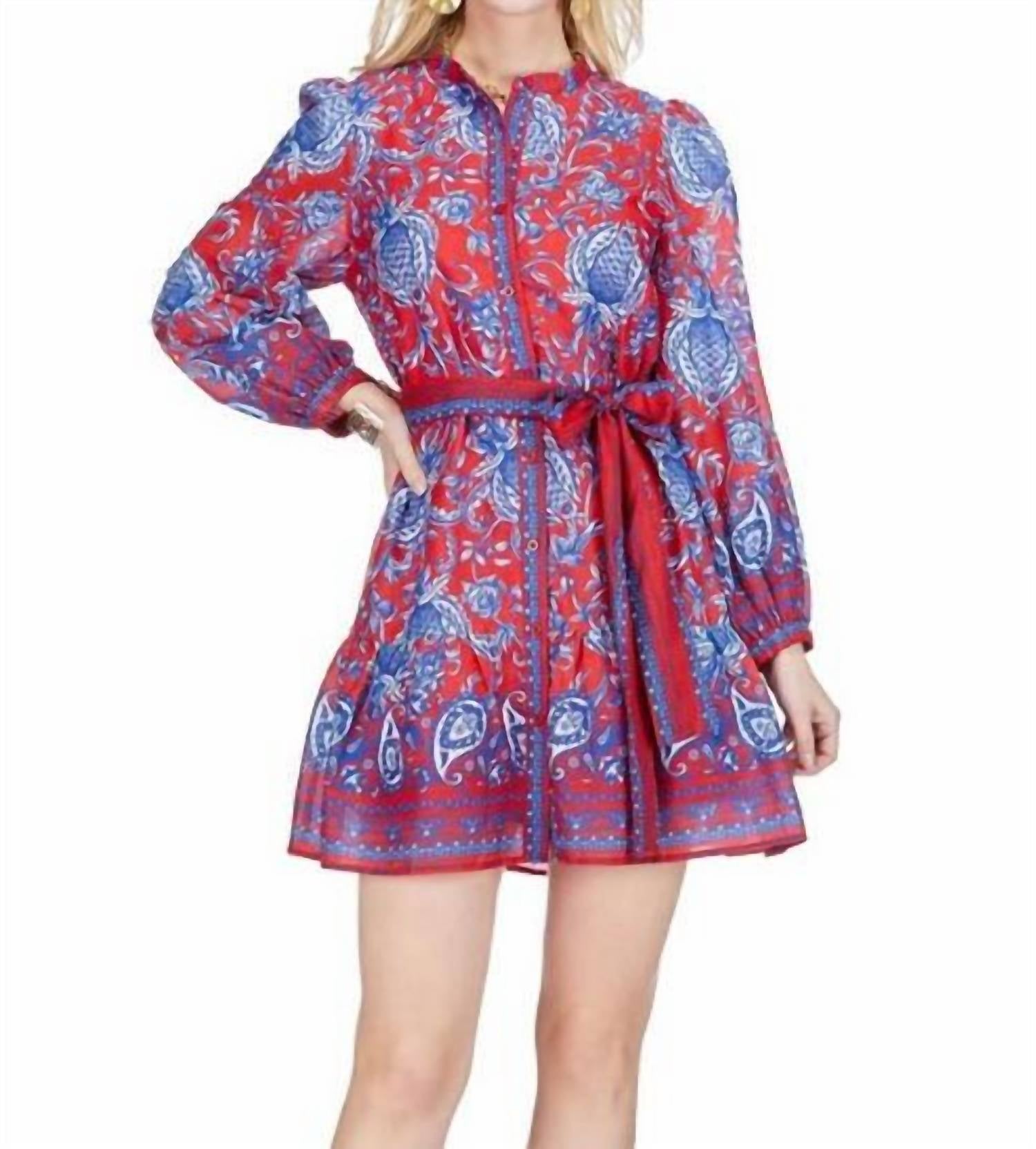 Joy Joy - Button Front Flutter Hem Dress