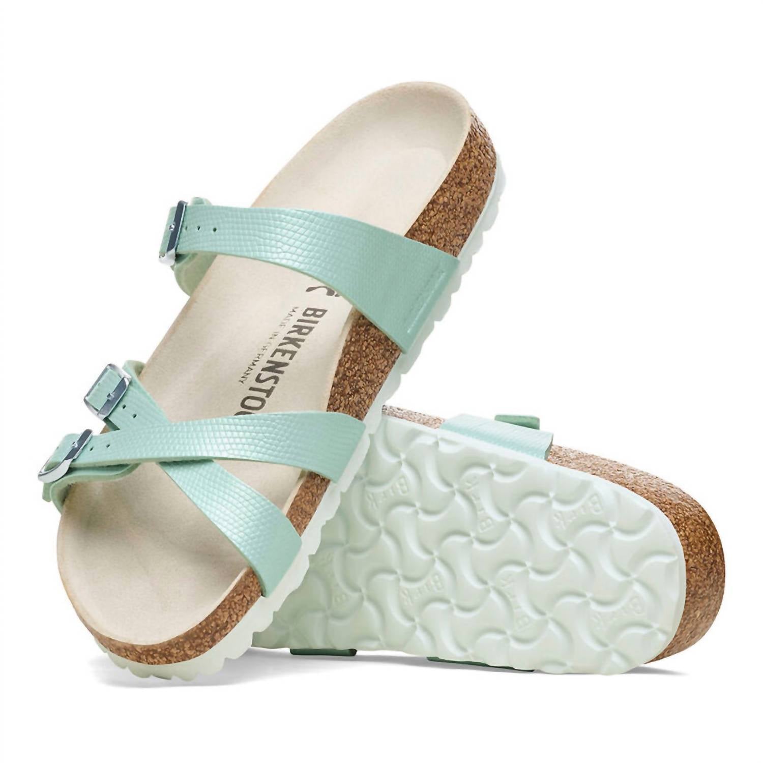 BIRKENSTOCK Women's Franca Sandal in lizard surf green - women's sandal - view 4