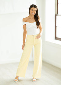 Just Black Denim - Mini Patch Pocket Wide Leg Jean