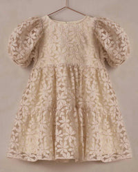 NORALEE Kids' Chloe Dress in embroidered daisy - kids' dress - detail view