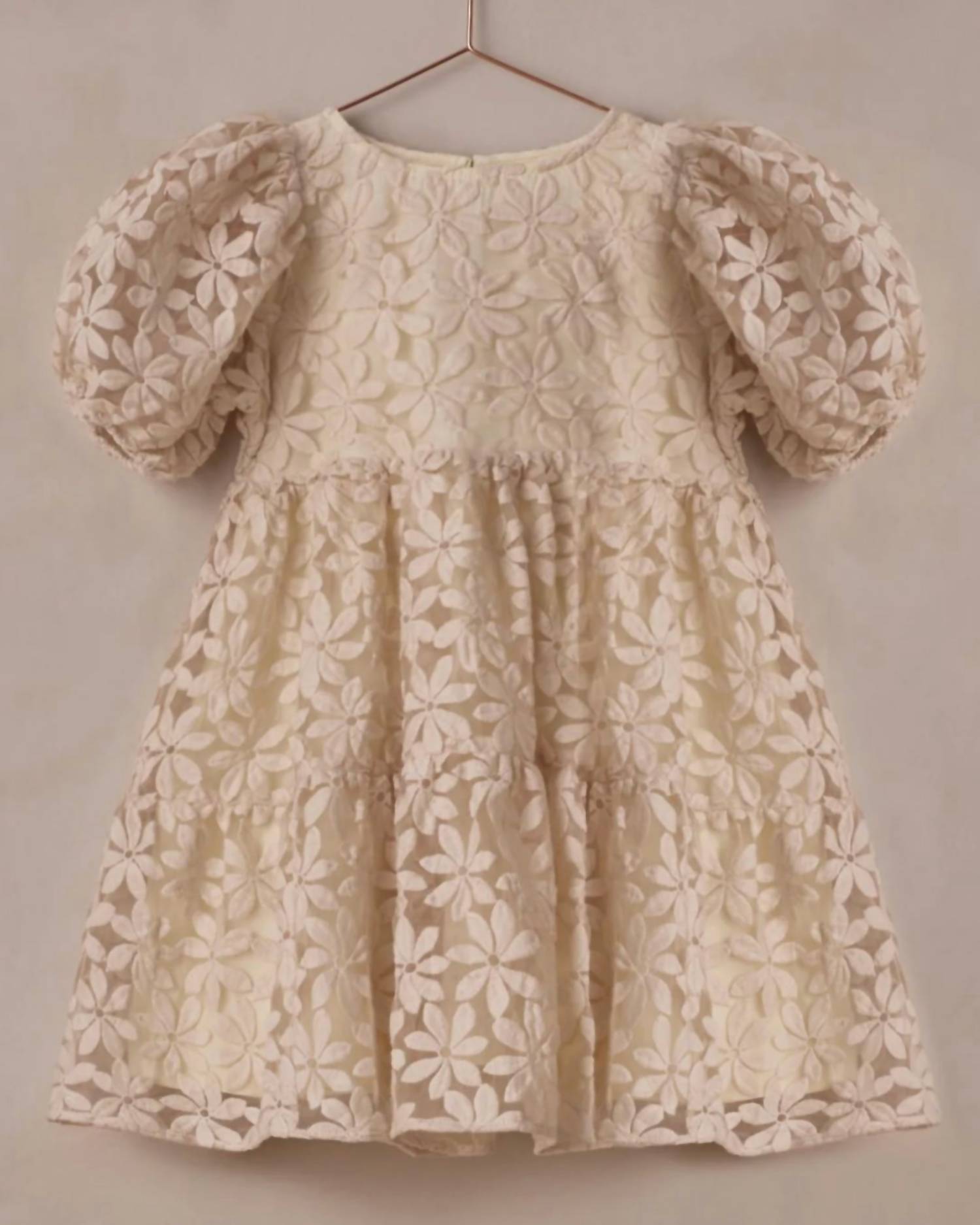 NORALEE Kids' Chloe Dress in embroidered daisy - kids' dress - detail view