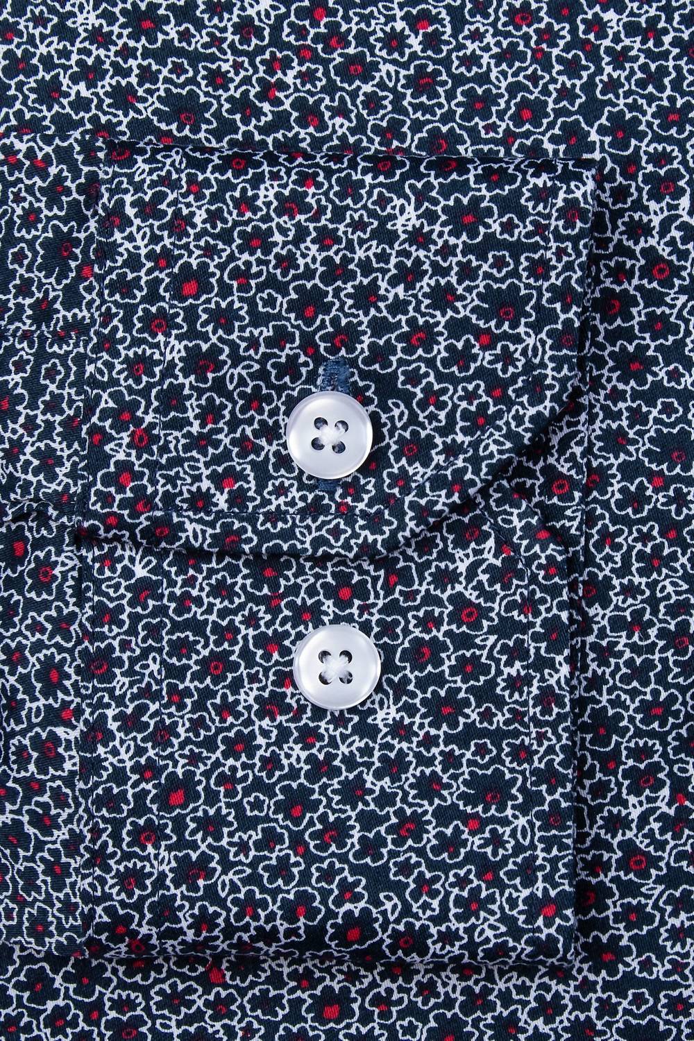 Alynn - Men's Reid Floral Untuckable Classic Fit Dress Shirt