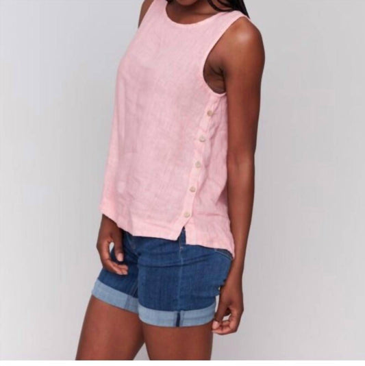 Charlie B - Sleeveless Linen Top