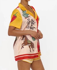 Show Me Your Mumu Home Away Pajama Set in orange - women's intimate - alternate view