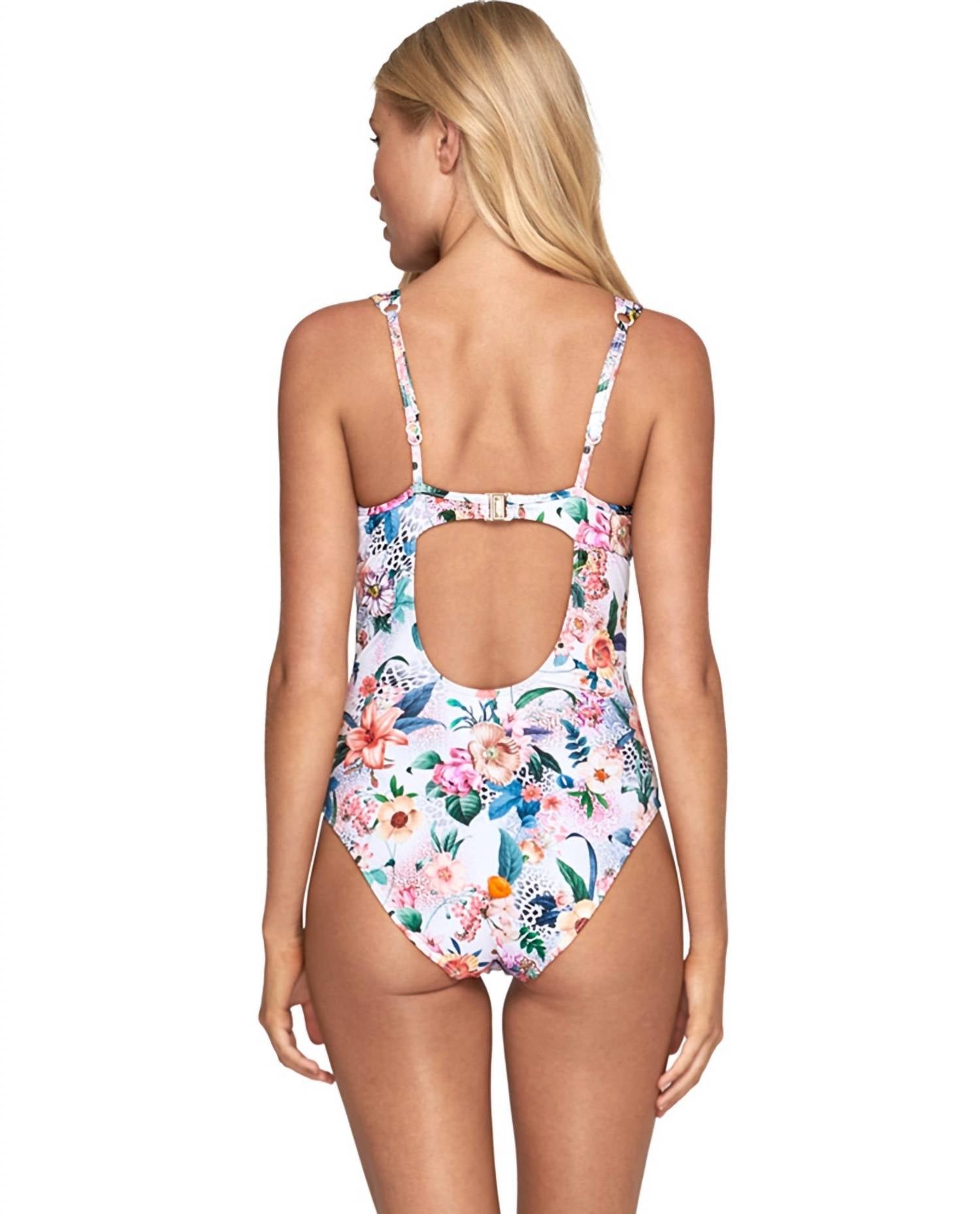 Jets By Jessika Allen - Plunge V-Neck One Piece Swimsuit